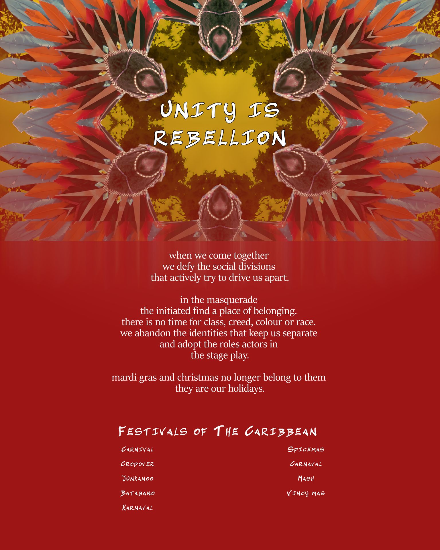 Poetry from Masquerade is Rebellion photo exhibition